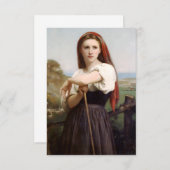 Bouguereau Shepherdess Kaart (Voorkant / Achterkant)
