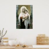 Bouguereau-The Madonna van de Rozen G Poster (Keuken)