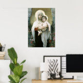 Bouguereau-The Madonna van de Rozen G Poster (Thuiskantoor)