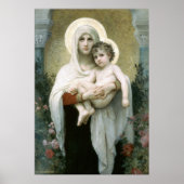 Bouguereau-The Madonna van de Rozen G Poster (Voorkant)