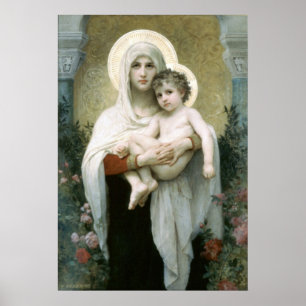 Bouguereau-The Madonna van de Rozen G Poster