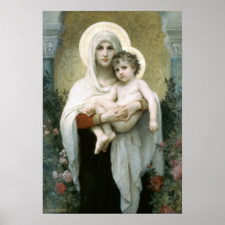Bouguereau-The Madonna van de Rozen G Poster