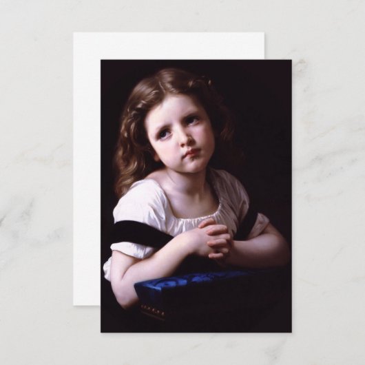 Bouguereau The Prayer Uitnodigingen (Voorkant / Achterkant)