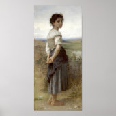 Bouguereau-The Young Shepherdess Poster (Voorkant)