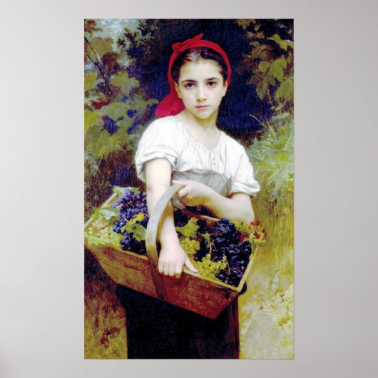 Bouguereau - Vendangeuse Poster (Voorkant)