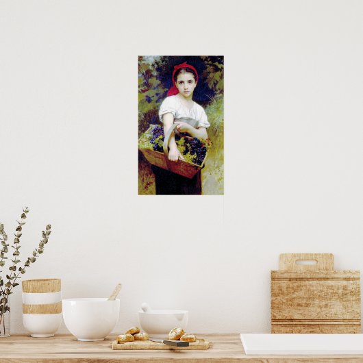 Bouguereau - Vendangeuse Poster (Keuken)