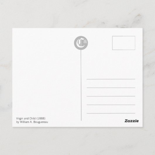 Bouguereau Virgin en Child CC0271 Briefkaart (Achterkant)