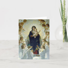 Bouguereau Virgin en Christus Child met Angels Feestdagen Kaart