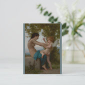 Bouguereau Young Girl die zich uitspreekt tegen Er Briefkaart (Staand voorkant)