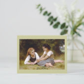 Bouguereau's 1882 The Nut Gatherers Les noisettes Briefkaart (Staand voorkant)