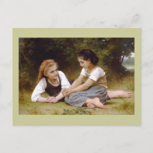 Bouguereau's 1882 The Nut Gatherers Les noisettes Briefkaart