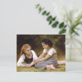 Bouguereau's 1882 The Nut Gatherers Les noisettes Briefkaart (Staand voorkant)