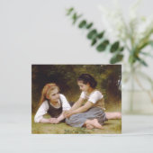 Bouguereau's 1882 The Nut Gatherers Les noisettes Kaart (Staand voorkant)