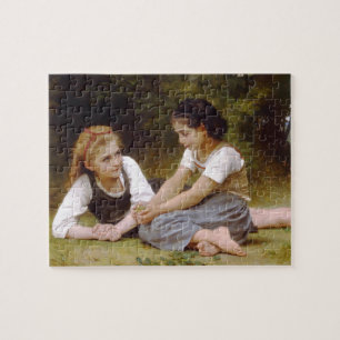 Bouguereau's 1882 The Nut Gatherers Les noisettes Legpuzzel