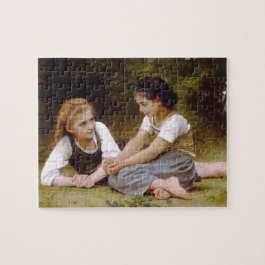 Bouguereau's 1882 The Nut Gatherers Les noisettes Legpuzzel (Horizontaal)