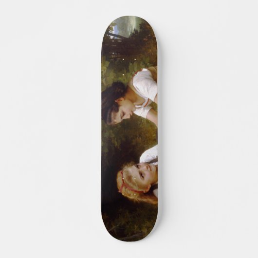 Bouguereau's 1882 The Nut Gatherers Les noisettes Persoonlijk Skateboard (Voorkant)