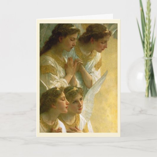 Bouguereau's Angels Kerstmis Feestdagen Kaart (Voorkant)