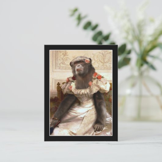 Bouguereau's chimp briefkaart (Staand voorkant)