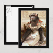 Bouguereau's chimp briefkaart (Voorkant / Achterkant)