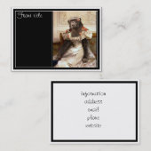Bouguereau's chimp visitekaartje (Voorkant / Achterkant)