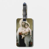 Bouguereau's De Madonna van de Rozen (1903) Bagagelabel (Achterkant verticaal)