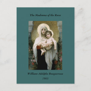 Bouguereau's De Madonna van de Rozen (1903) Briefkaart