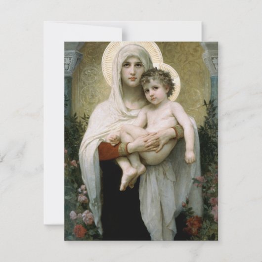 Bouguereau's De Madonna van de Rozen (1903) Kaart (Voorkant)