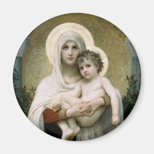 Bouguereau's De Madonna van de Rozen (1903) Magneet (Voorkant)