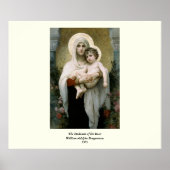 Bouguereau's De Madonna van de Rozen (1903) Poster (Voorkant)