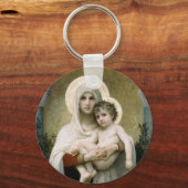 Bouguereau's De Madonna van de Rozen (1903) Sleutelhanger (Voorkant)