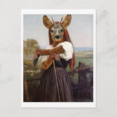 Bouguereau's Dearest Deer Shepherdess Briefkaart (Voorkant)
