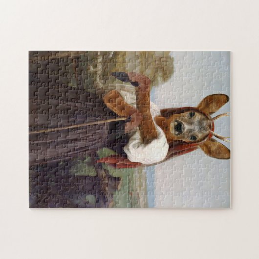Bouguereau's Dearest Deer Shepherdess Legpuzzel (Horizontaal)