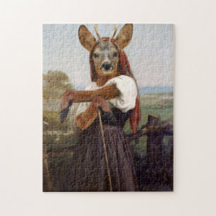 Bouguereau's Dearest Deer Shepherdess Legpuzzel