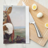 Bouguereau's Dearest Deer Shepherdess Theedoek (Quarter Fold)