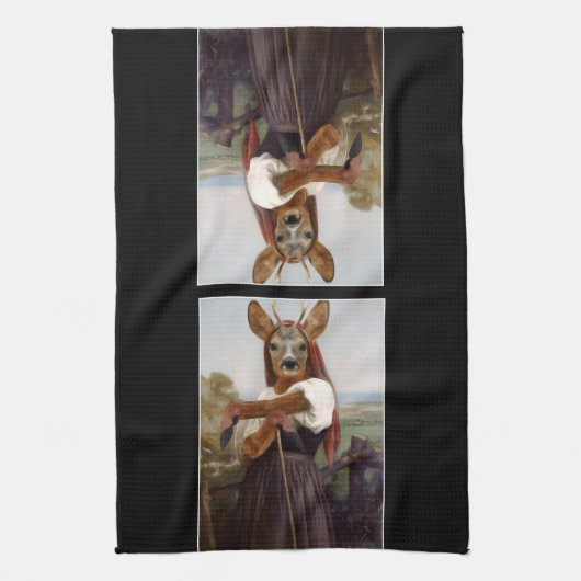 Bouguereau's Dearest Deer Shepherdess Theedoek (Verticaal)