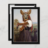 Bouguereau's herderin briefkaart (Voorkant / Achterkant)