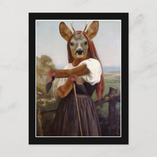 Bouguereau's herderin briefkaart (Voorkant)