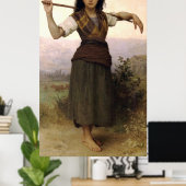 Bouguereau's Klassieke 1889 die de herderheid schi Poster (Thuiskantoor)