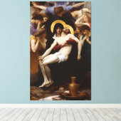 Bouguereau's klassieke Franse schilderij: Pieta (1 Canvas Afdruk (Insitu (Houten vloer))
