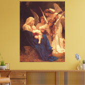 Bouguereau's klassieke schilderij: Zong van de Ang Canvas Afdruk (Insitu (Woonkamer))