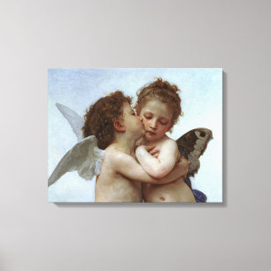 Bouguereau's L'Amour et Psyche, enfants (Cupid) Canvas Afdruk