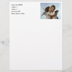 Bouguereau's L'Amour et Psyche, enfants (Cupid) Gepersonaliseerd Briefhoofd