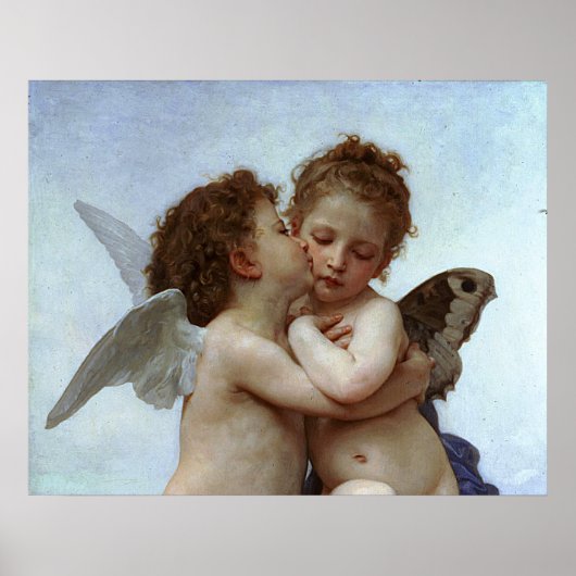 Bouguereau's L'Amour et Psyche, enfants (Cupid) Poster (Voorkant)