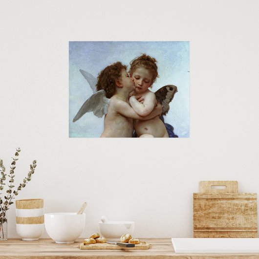 Bouguereau's L'Amour et Psyche, enfants (Cupid) Poster (Keuken)