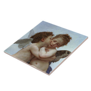 Bouguereau's L'Amour et Psyche, enfants (Cupid) Tegeltje