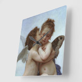 Bouguereau's L'Amour et Psyche, enfants (Cupid) Vierkante Klok (Hoek)