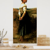 Bouguereau's schilderij van 1895: De jonge herderh Poster (Keuken)