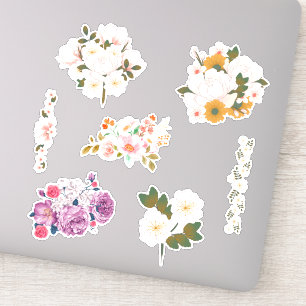 Bouguet of Bloem op maat gemaakte vinyl sticker