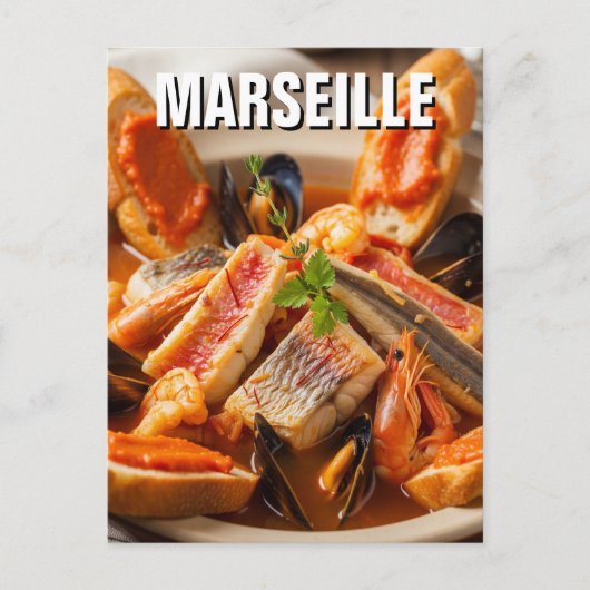 Bouillabaisse Marseille Frankrijk Reizen Briefkaart (Voorkant)