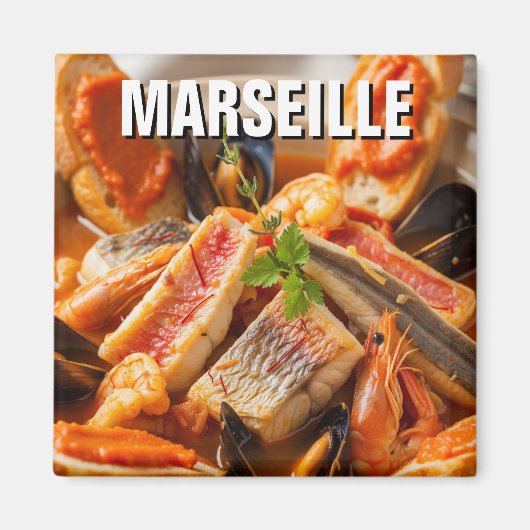 Bouillabaisse Marseille Frankrijk Reizen Magneet (Voorkant)
